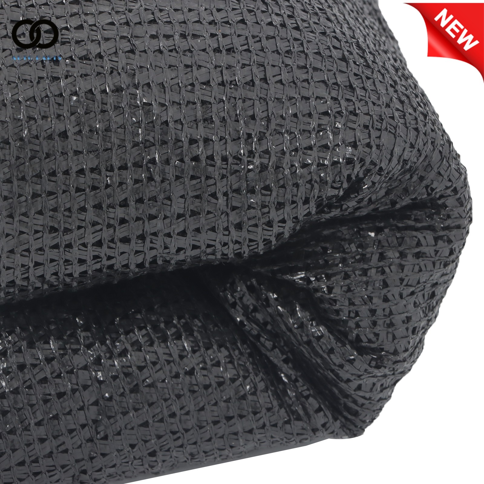 25ft × 50ft Swimming Pool Leaf Net Cover with Eye Rings and Ropes, Black Color