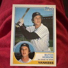 Topps 1983 Butch Hobson New York Yankees MLB Baseball Sports Trading Card #652
