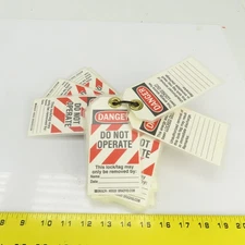 Brady 65520 Danger Do Not Operate Lock Tags Fully Laminated W/Grommets Lot Of 30