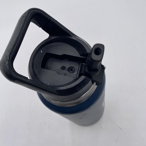 Yeti Rambler 36 OZ bottiglia blu tappo a ribalta VEDI FOTO mostra usura INCISO - Foto 9 di 14
