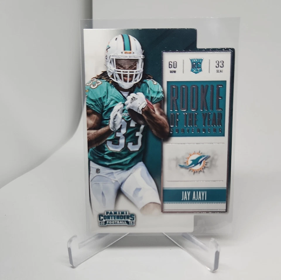 2015 Panini Contenders Jay Ajayi Rookie of the Year Diecut RC Miami Dolphins  - Image 2 of 4