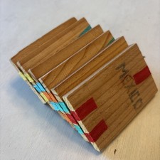 18" Wooden Jacob  s Ladder   Classic Retro Toy with Colorful Ribbon. From Mexico