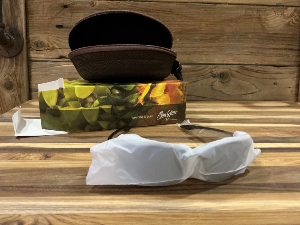 NOVO Óculos de Sol Maui Jim HOOKIPA Preto Brilhante Lente Cinza POLARIZADO 407-02 - Imagem 2 de 4