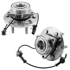 Pair 4WD Front Wheel Bearing Hubs For Silverado Sierra 1500 Tahoe Yukon XL 6 Lug