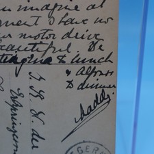 Marie QUEEN OF ROMANIA SIGNED  MADDY  1908 DATED- HAND WRITTEN - RPPC ROYALTY