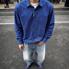 Karo Hemd Blau Weiß - Y2K Oversized Preppy 9...