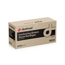 Dealmed 4" Conforming Stretch Gauze Bandage Rolls, Non-Sterile (12/Box, 8/Case)
