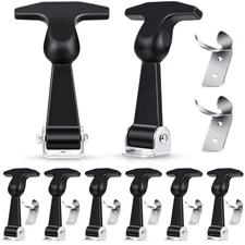 Mudder 8 Pieces Elastic Stainless Steel Rubber Hood Catch Flexible T-Handle... 