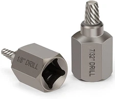 Topec Double Head Screw Extractor Set, Newest Version 3/8” Drive 2-in-1 Functi