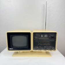 1974 RCA AS 059Y ELVIS LUNAR 1 AM/FM Television Clock (Radio Works/TV Untested)