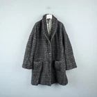 LILITH Womens Gray Vintage Oversized Wool Alpaca Mohair Coat Jacket Size 36/XS