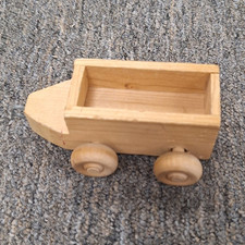 Handcrafted Wooden Toy Dump Truck Natural Wood Small Wooden Toy Truck