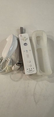 Official Nintendo Wii Remote Motion Plus OEM White W/Nunchuck Controller  SLEEVE