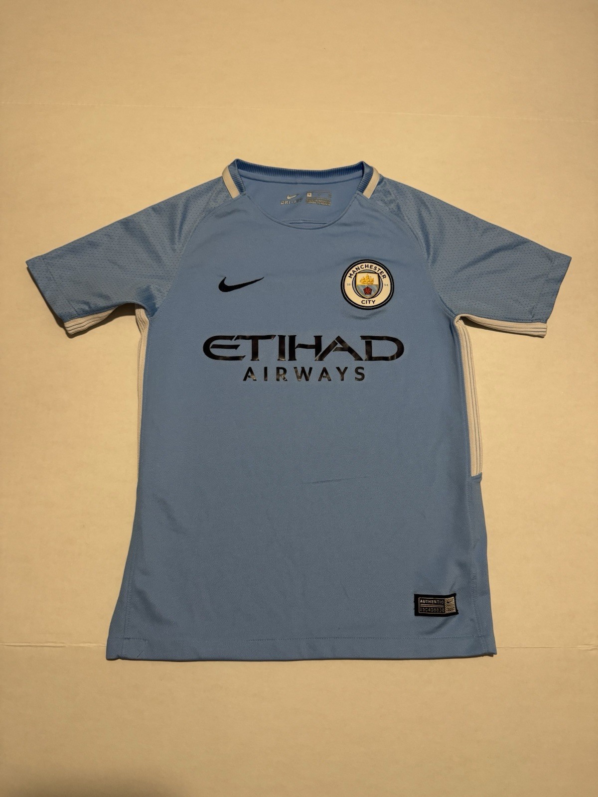 Nike Manchester City Youth Soccer Jersey Dri-Fit Kids Football Shirt