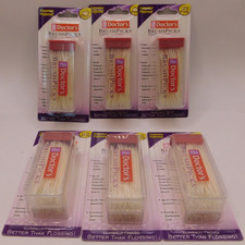 6Pk The Doctor's BrushPicks Interdental Toothpicks 120 Picks EACH New  Sealed