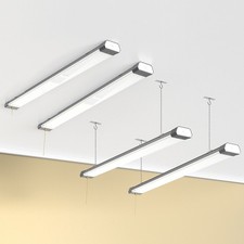 4-Pack 100W LED Shop Light AC120V Linkable Office Warehouse Garage Lights 5000K