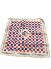 Vintage Union Pacific Railroad Scarf 100% Polyester Made In USA 22" Square