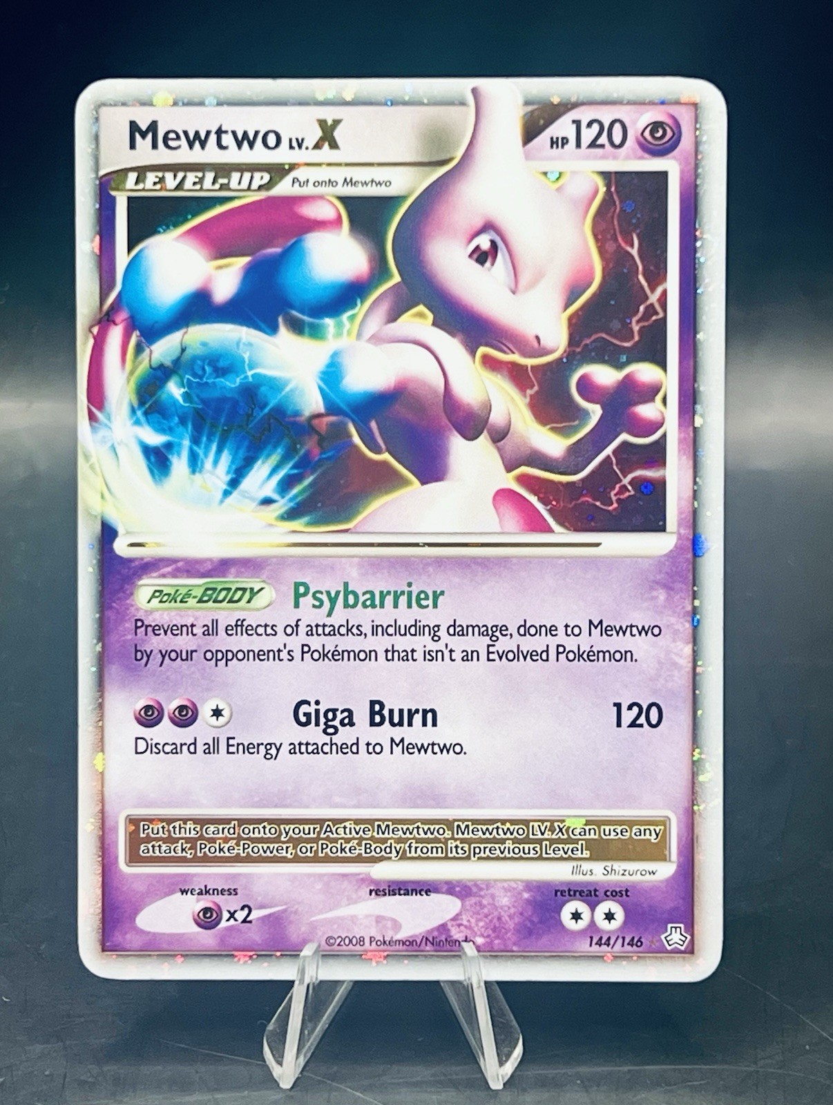 Pokémon TCG Mewtwo LV.X 144/146 Legends Awakened Ultra Rare Holo ENG VLP/NM