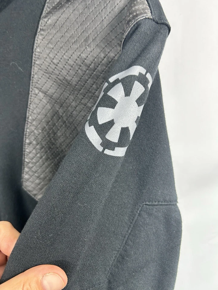 Sudadera con Capucha Star Wars Empire Cremallera Héroes y Villanos Talla MD Película Geek Negra Foto 4 de 4