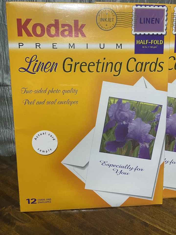 Kodak Premium Greeting Cards-Linen & Matte (20 Cards/Envelopes) - New Sealed-Lot - Image 3 of 4