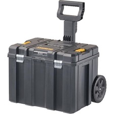 Modular Rolling Tool Box with Telescopic Handle and Deep Stackable Design