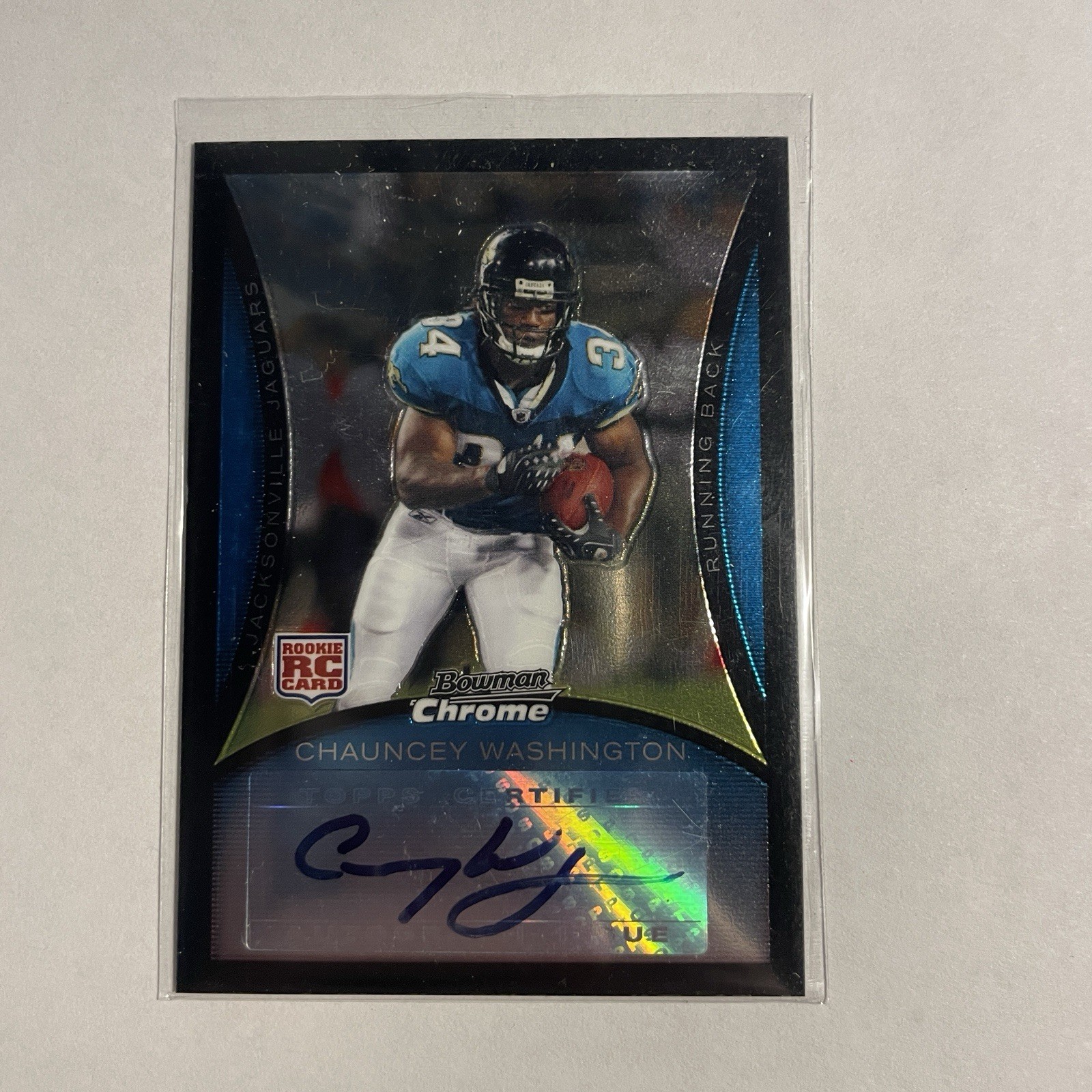 Chauncey Washington Bowman Chrome #BC81 Autograph