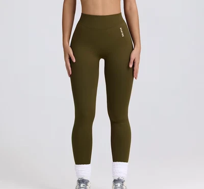Legging taille haute Bo+Tee Super Sculpt sans couture D/vert BNWT femme XS ta... - Photo 1/4