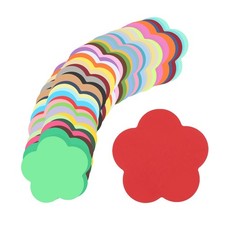 MultiColor Flower Paper Cutouts Bulletin Board DIY Craft 3.4x3.4 Inch 50 PCS