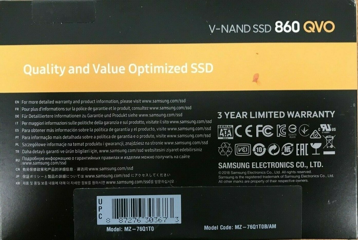 Samsung - 860 QVO - 1TB 2.5 Inch SATA III Internal SSD Solid State