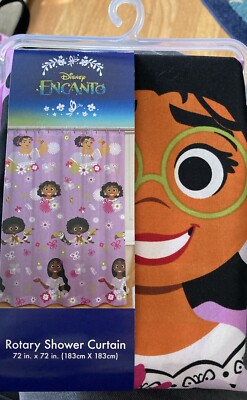 Disney Encanto Rotary Shower Curtain 72 x   72  Mirabel, Antonio, Luisa Kids