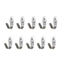 10Pcs Towel Coat Heavy Duty Stainless Steel Door Wall Mount J Hook Hanger Holder