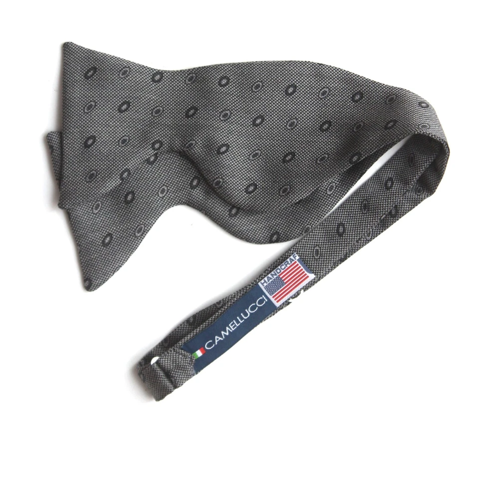 Pajarita de hombre autoatada pajarita grande mariposa pajarita S602 adorno gris Foto 4 de 4