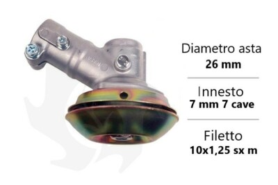 Coppia Conica Completa Decespugliatore 636105 Asta Diam. 26mm Albero 8mm Quadro 68973527 - Foto 2