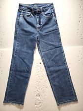 Wild Fable Pants Women Size 2 Blue Denim Straight Jeans Buttons Pockets