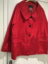 Centigrade Red Swing Jacket With 4 Large Black Buttons And A Real Shine To It.