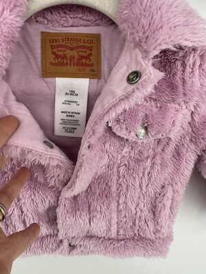 Levis Pink Sherpa Trucker Jacket, 18 Months,