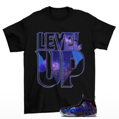 Purple Camo Foamposite Shirt Level Up Sneaker Shirt Black To Match
