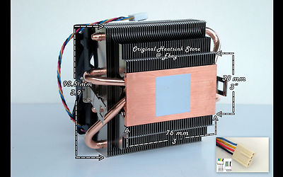 AMD Phenom II Cooler Heatsink for X4 900  Series Processor with Near Silent Fan 