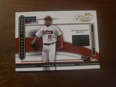 2003 MLB Playoff Lance Berkman Game-Used/Worn Shoe #'d 18/45 Astros #POG-58