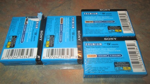 Sony 60 min Mini DVC Premium Digital Video Cassette Tapes (lot of 4) - Picture 2 of 4
