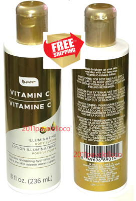 Bottle b-Pure VITAMIN C Illuminating Body Lotion. 8oz Revitalizing, Radiant