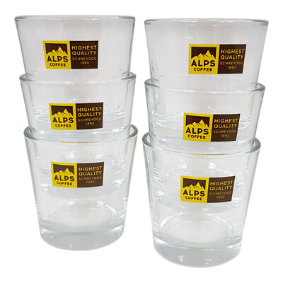 Alps Coffee - Wassergläser - Shotgläser, 6 Stück - Caffe Milano