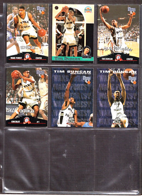 Tim Duncan 1997 LOT OF 6 Rookies All Score Board # 1  1  57  61  62  72  EN