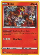Entei 21/159 Crown Zenith Holo Holo Rare Pokémon TCG