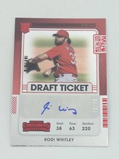 2021 Panini Contenders Kodi Whitley Auto /75 Rc Rookie Ticket