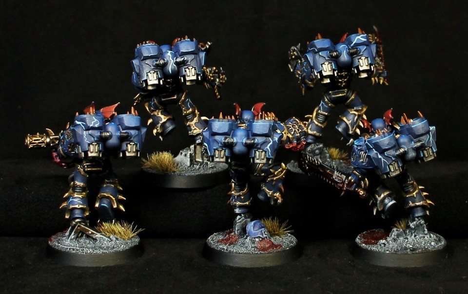 Night Lords Raptors painted Warhammer 40k Chaos Space Marines Daemons ...