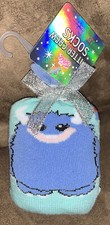 JUSTICE CREW SOCKS SILLY BLUE MONSTER HOLIDAY ONE SIZE SUPER CUTE!!