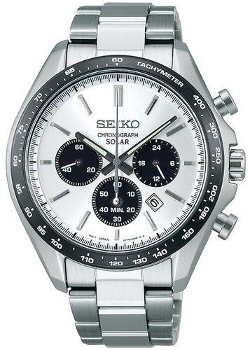 Seiko Selection Solar Panda Chronograph SBPY165 Men's Watch White Black  2022 | eBay