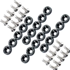 20X JDM Billet Aluminum(BLACK) Fender/Bumper Washer/Bolt Engine Bay Dress Up Kit