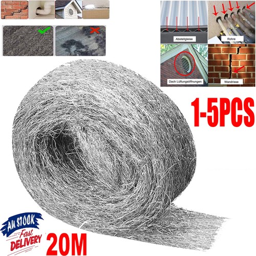 1-5pcs Steel Wire Wool Wrap 20m Mice Blocker Polishing Grinding Cleaning Remover - Picture 3 of 15